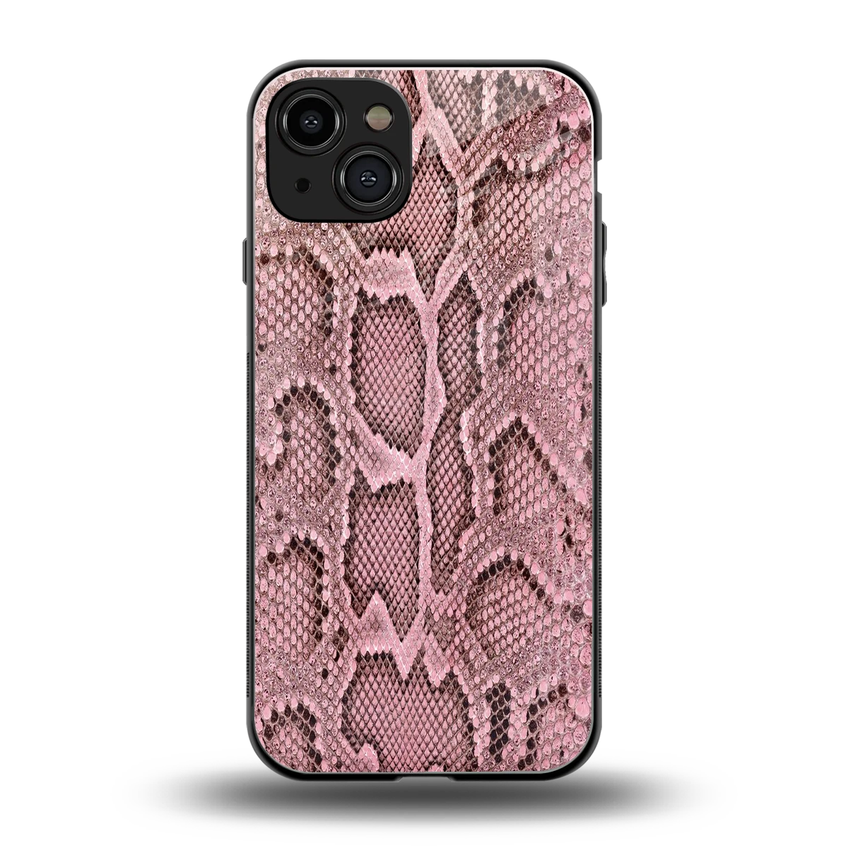 Blush Snake back phone cover | glass case for iphone 15
