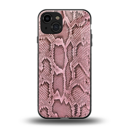 Blush Snake back phone cover | glass case for iphone 15