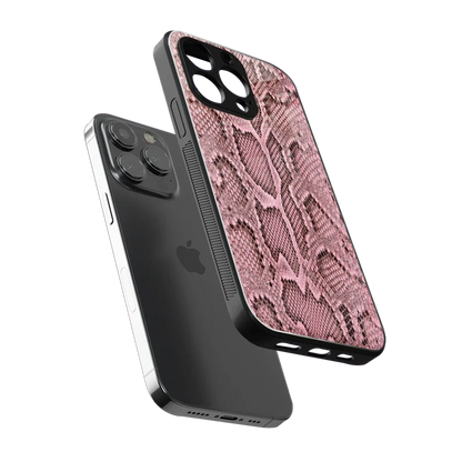 Blush Snake sleek iphone 16 pro max cover with tempered glass back and TPU edges