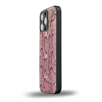 Blush Snake iphone 16 pro max mobile cover | shockproof glass phone case