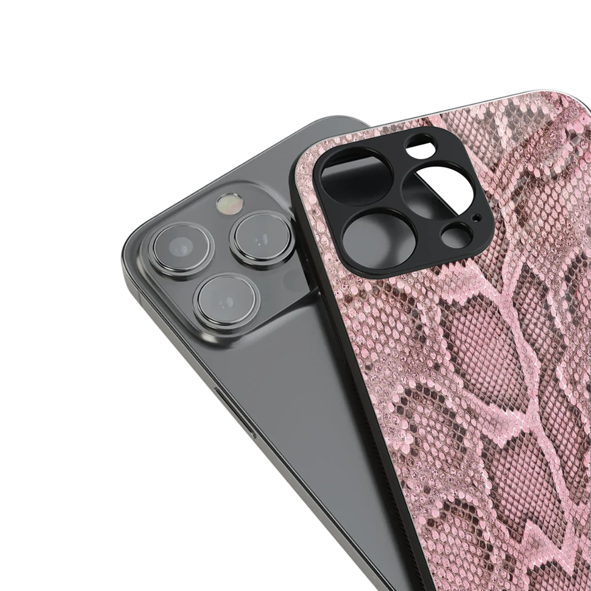 Blush Snake stylish phone case for iphone 13 | glossy glass and slim fit