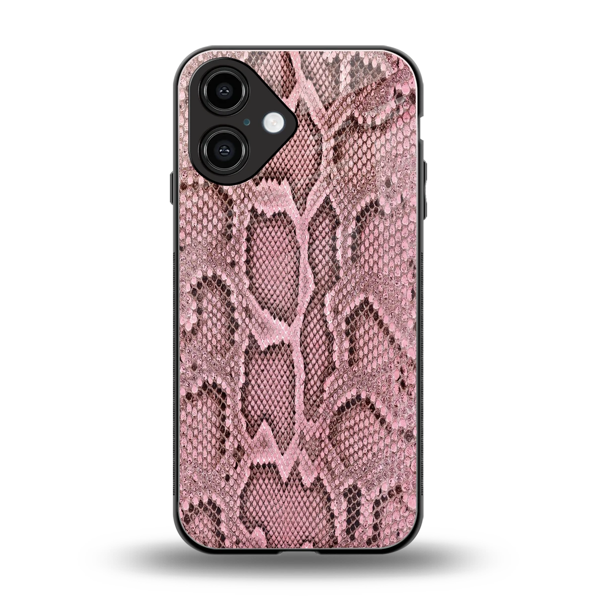 Blush Snake back phone cover | glass case for iphone 16