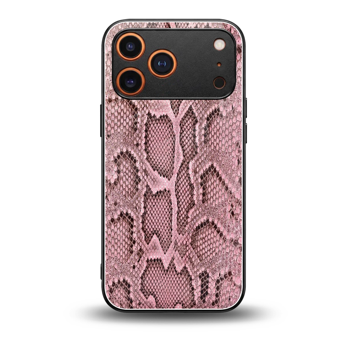 Blush Snake back phone cover | glass case for iphone 17 pro max