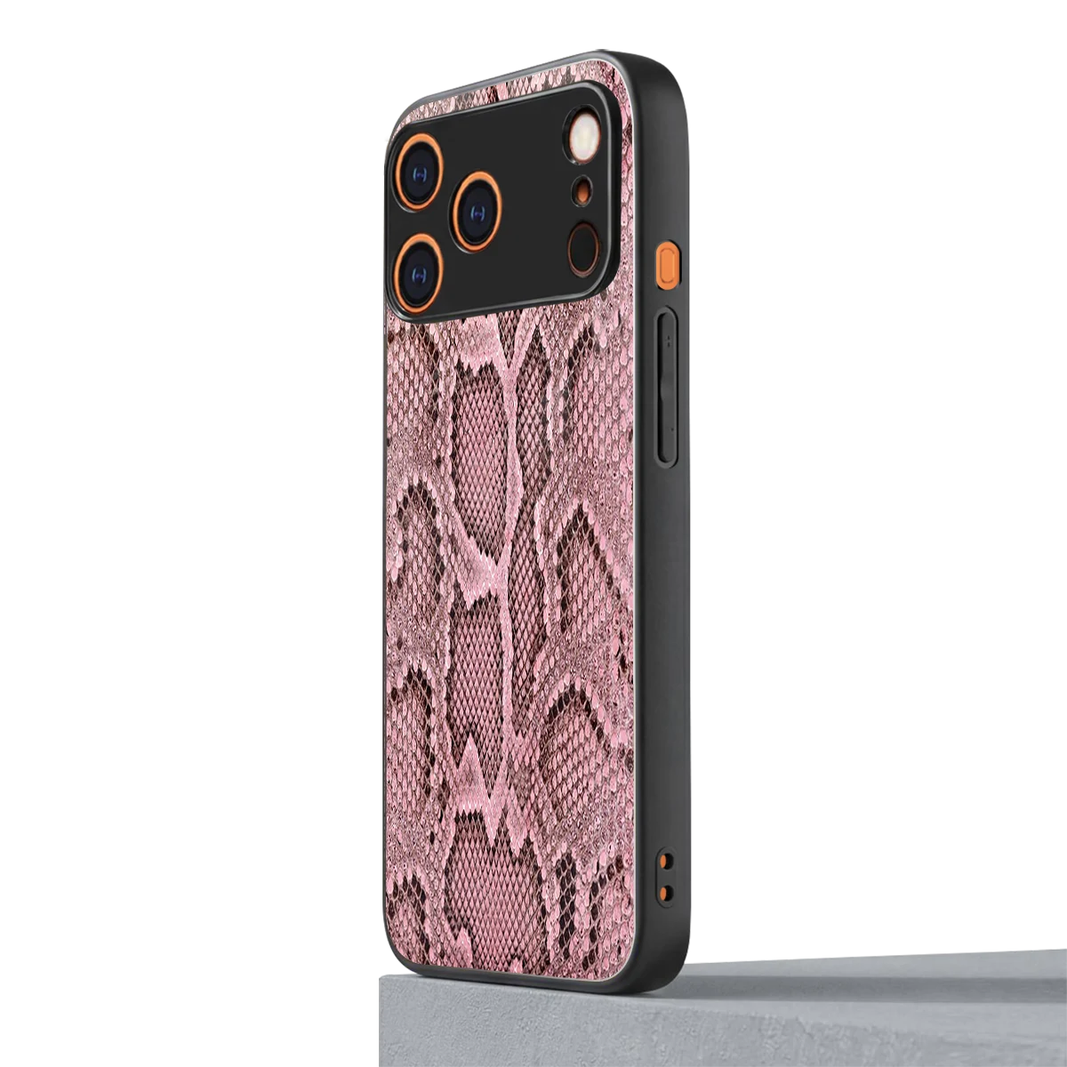 Blush Snake iphone 17 pro max mobile cover | shockproof glass phone case