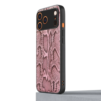 Blush Snake iphone 17 pro max mobile cover | shockproof glass phone case