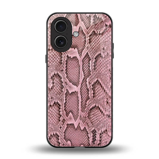 Blush Snake back phone cover | glass case for iphone 17