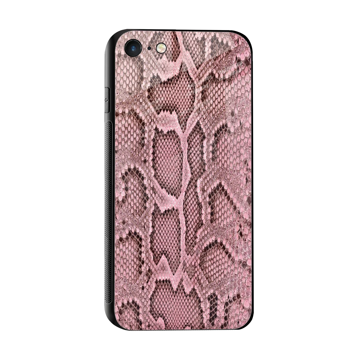 Blush Snake sleek iphone 7 cover with tempered glass back and TPU edges