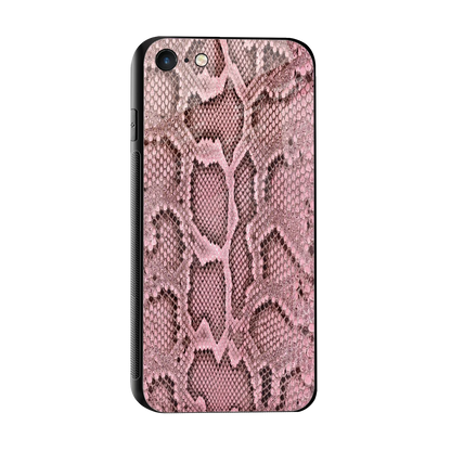 Blush Snake sleek iphone 7 cover with tempered glass back and TPU edges