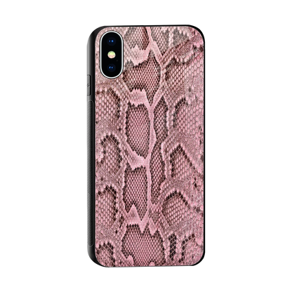 Blush Snake sleek iphone x cover with tempered glass back and TPU edges
