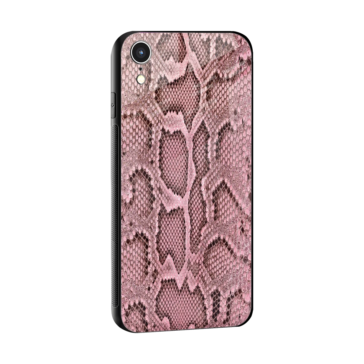 Blush Snake sleek iphone xr cover with tempered glass back and TPU edges