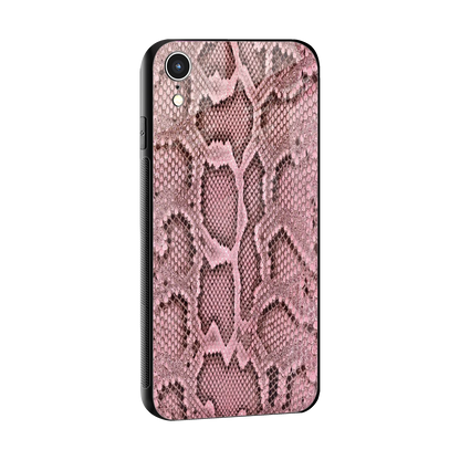 Blush Snake sleek iphone xr cover with tempered glass back and TPU edges