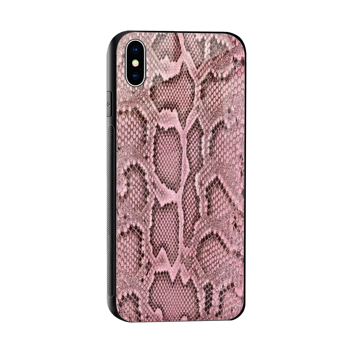 Blush Snake sleek iphone xs max cover with tempered glass back and TPU edges