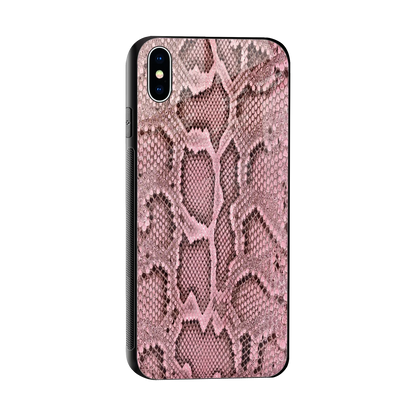 Blush Snake sleek iphone xs max cover with tempered glass back and TPU edges