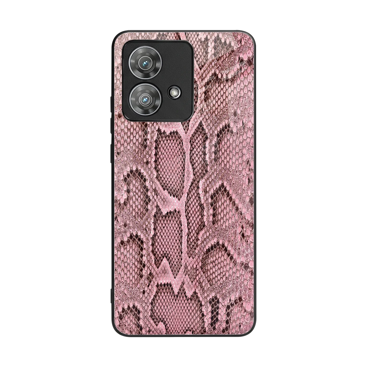 Blush Snake back phone cover | glass case for motorola edge 40 neo 5g