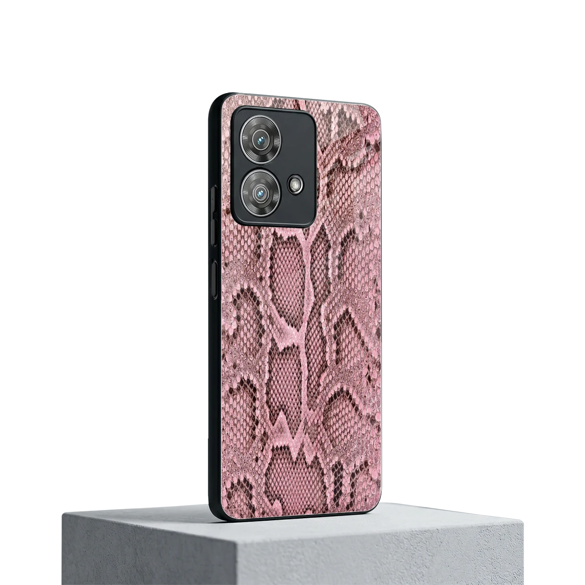 Blush Snake motorola edge 40 neo 5g mobile cover | shockproof glass phone case