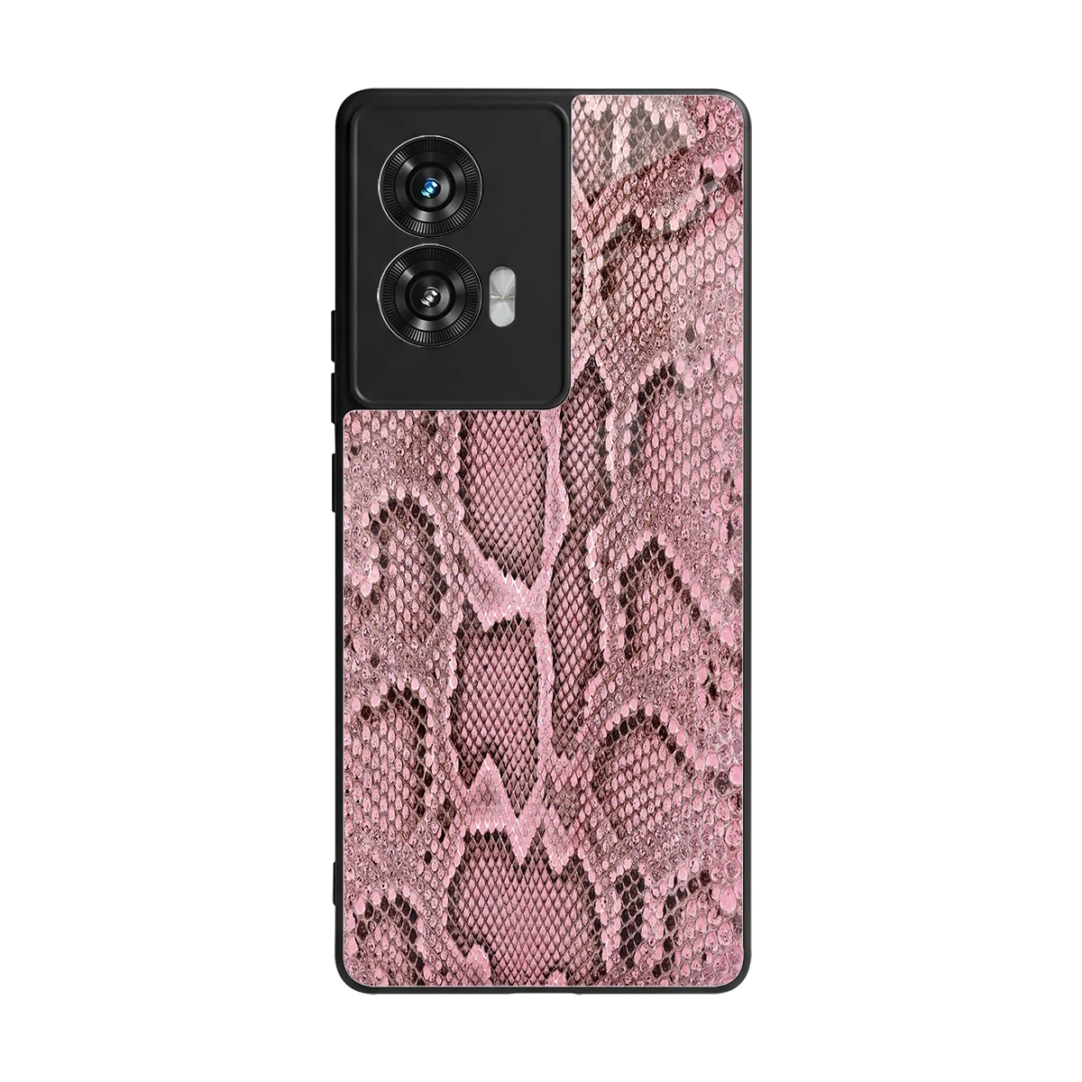 Blush Snake back phone cover | glass case for motorola edge 50 fusion