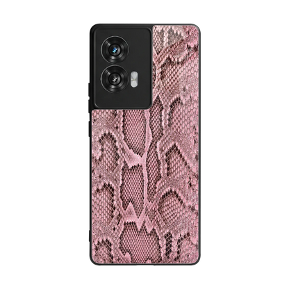 Blush Snake back phone cover | glass case for motorola edge 50 fusion