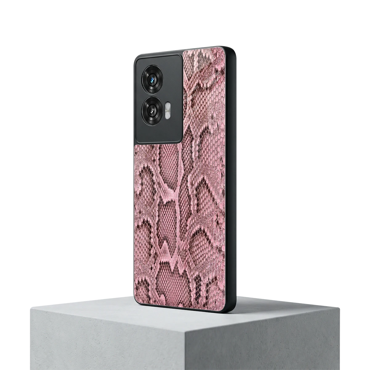 Blush Snake motorola edge 50 fusion mobile cover | shockproof glass phone case