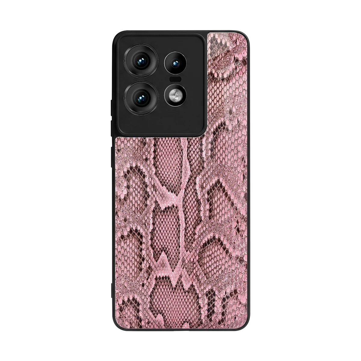 Blush Snake back phone cover | glass case for motorola edge 50 pro
