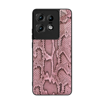 Blush Snake back phone cover | glass case for motorola edge 50 pro