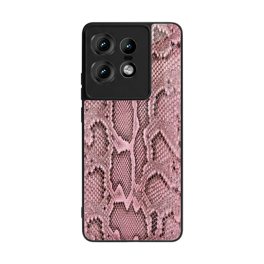 Blush Snake back phone cover | glass case for motorola edge 50 pro