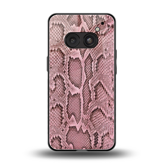 Blush Snake back phone cover | glass case for nothing phone 2a plus