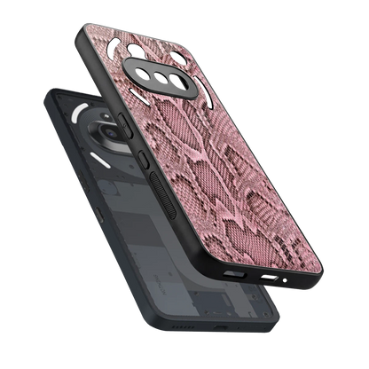 Blush Snake sleek nothing phone 3a cover with tempered glass back and TPU edges