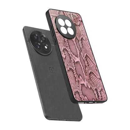 Blush Snake sleek oneplus 13r cover with tempered glass back and TPU edges