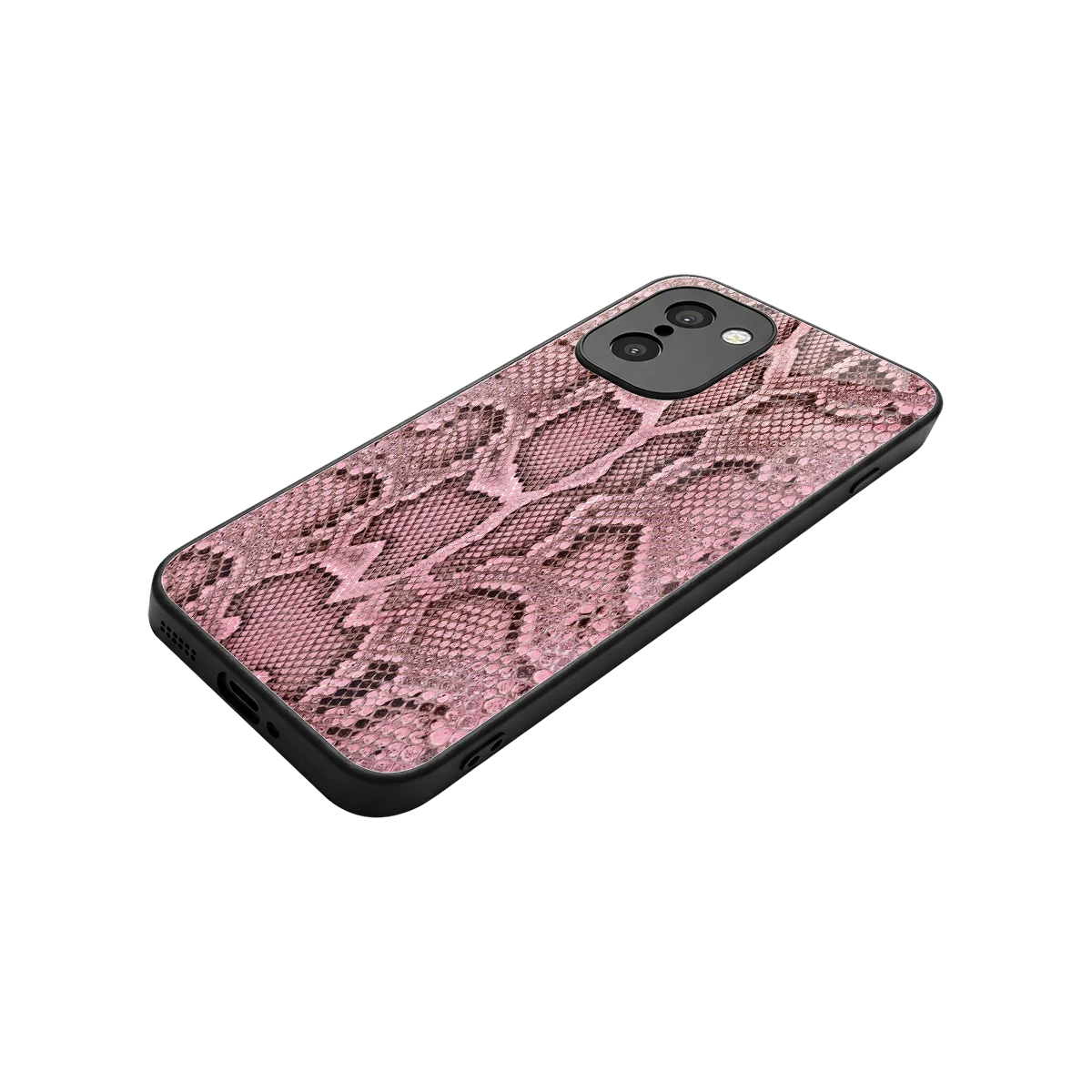 Blush Snake stylish phone case for oneplus 15r | glossy glass and slim fit