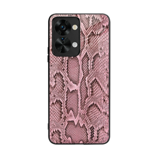 Blush Snake back phone cover | glass case for oneplus nord 2t