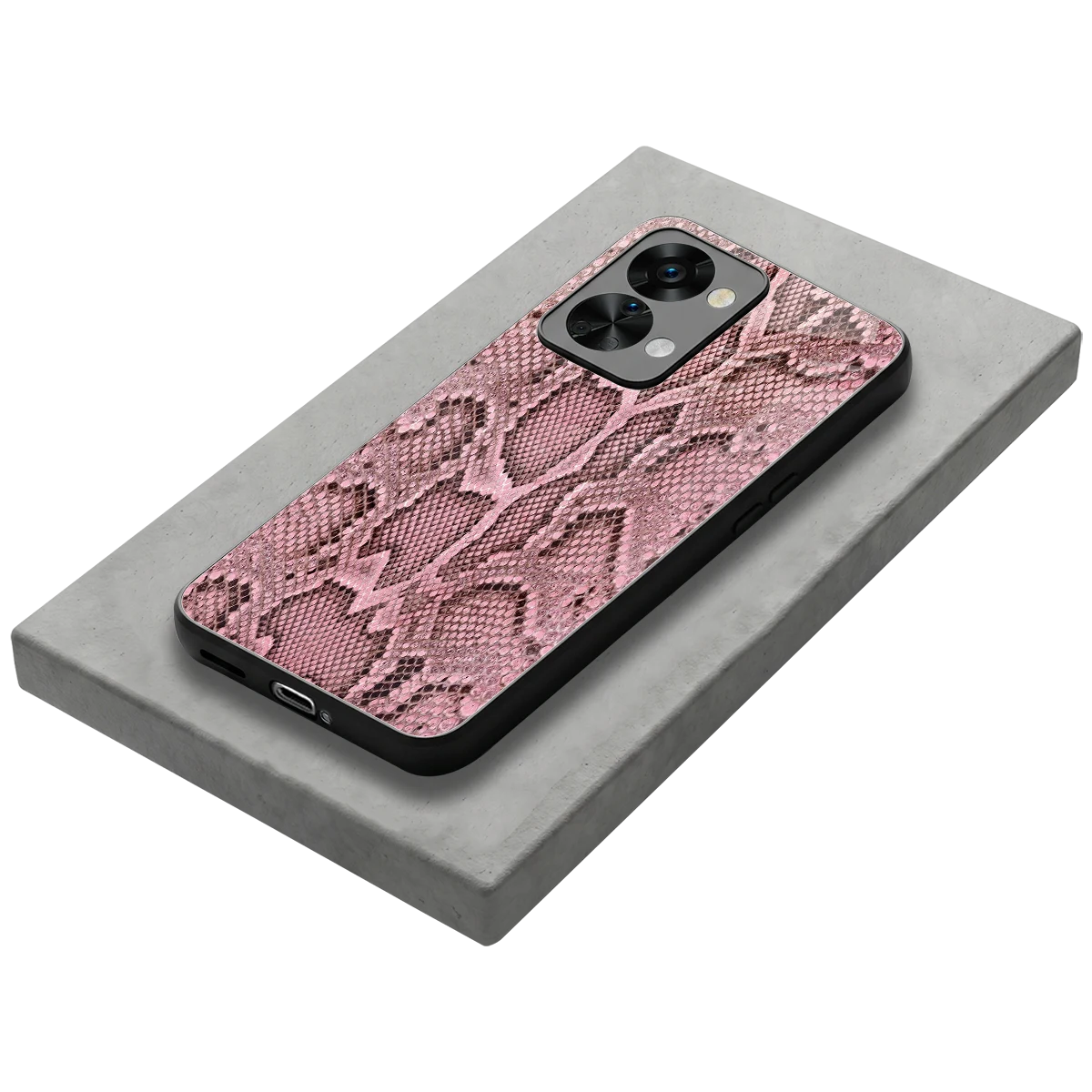 Blush Snake stylish phone case for oneplus nord 2t | glossy glass and slim fit
