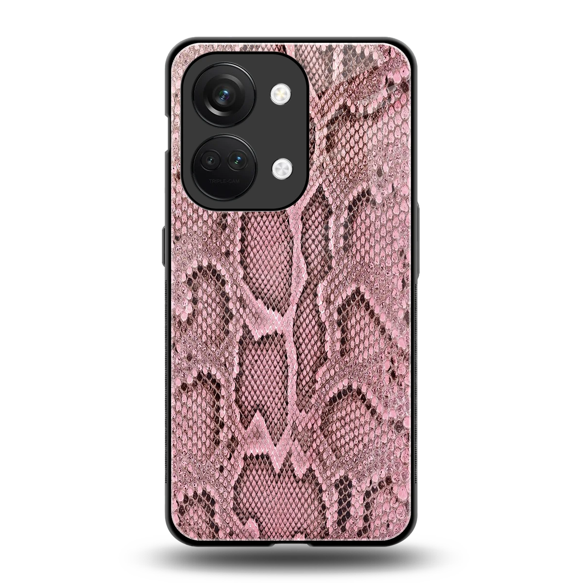 Blush Snake back phone cover | glass case for oneplus nord 3