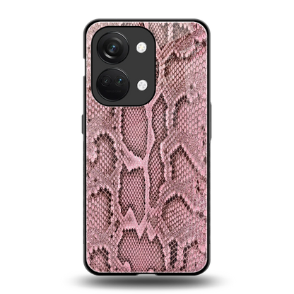 Blush Snake back phone cover | glass case for oneplus nord 3