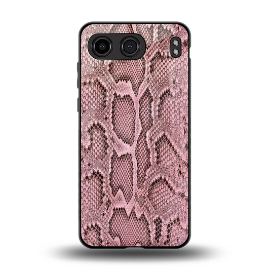 Blush Snake back phone cover | glass case for oneplus nord 4