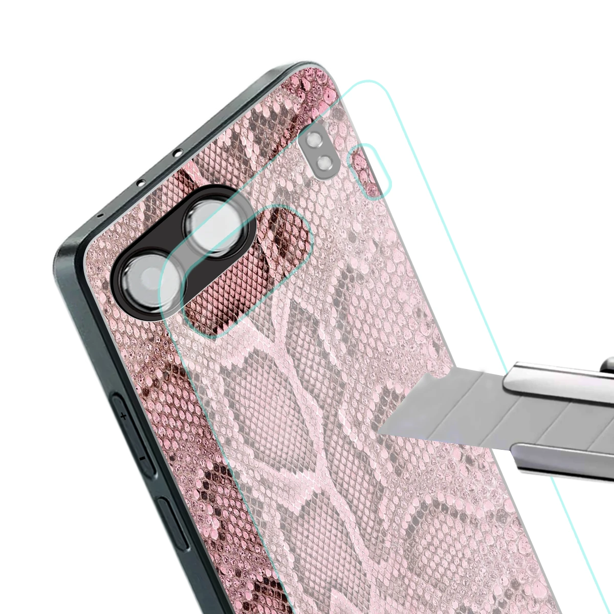 Blush Snake stylish phone case for oneplus nord 4 | glossy glass and slim fit