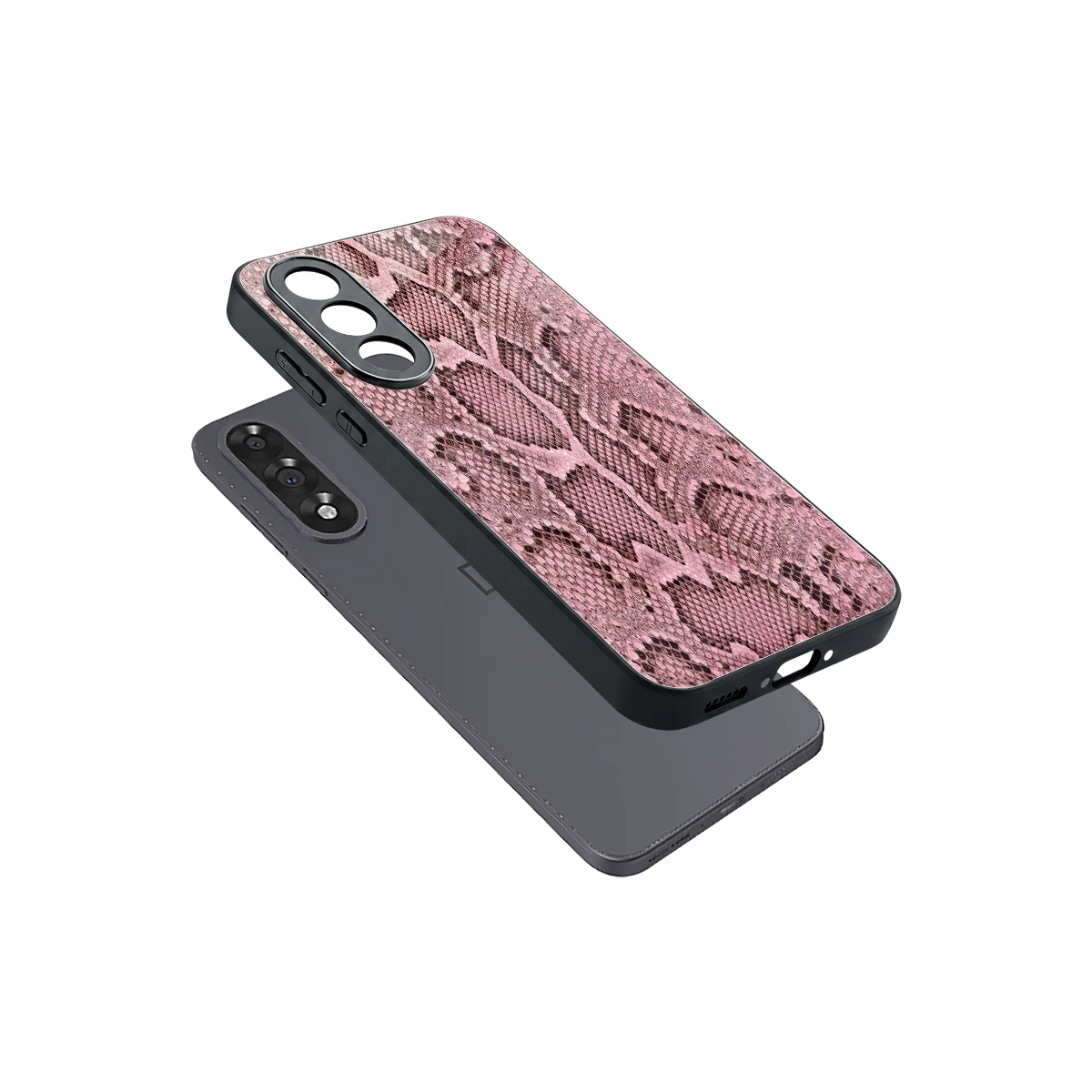 Blush Snake sleek oneplus nord 5 cover with tempered glass back and TPU edges
