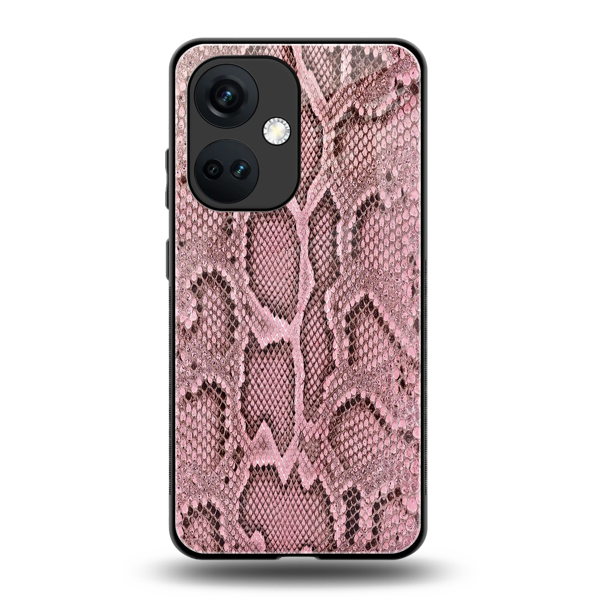 Blush Snake back phone cover | glass case for oneplus nord ce 3