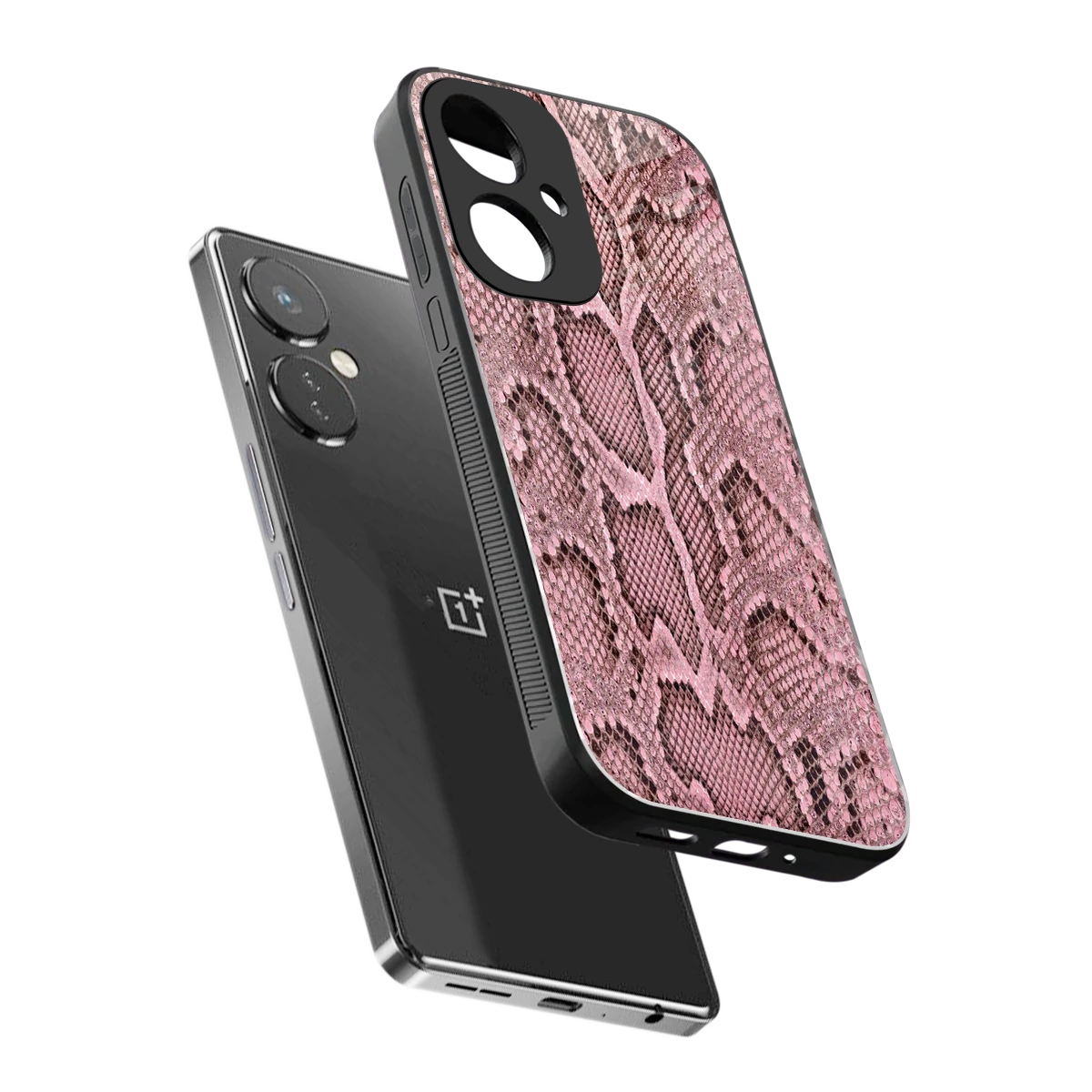 Blush Snake sleek oneplus nord ce 3 cover with tempered glass back and TPU edges