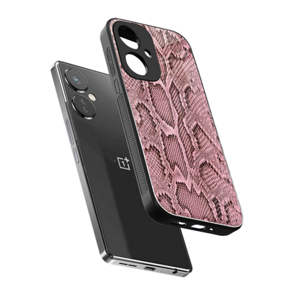 Blush Snake sleek oneplus nord ce 3 cover with tempered glass back and TPU edges