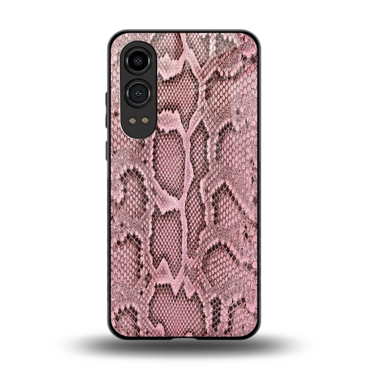 Blush Snake back phone cover | glass case for oneplus nord ce 4 lite
