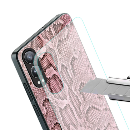 Blush Snake stylish phone case for oneplus nord ce 4 lite | glossy glass and slim fit