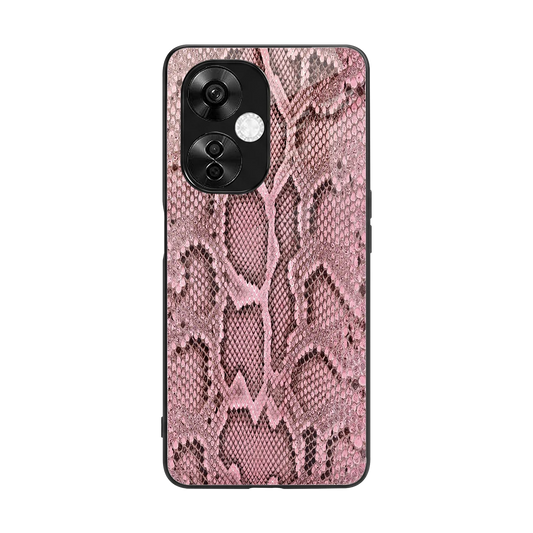 Blush Snake back phone cover | glass case for oneplus nord ce 3 lite