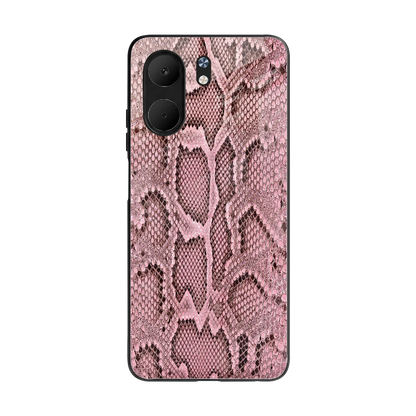 Blush Snake back phone cover | glass case for oppo a5x 5g