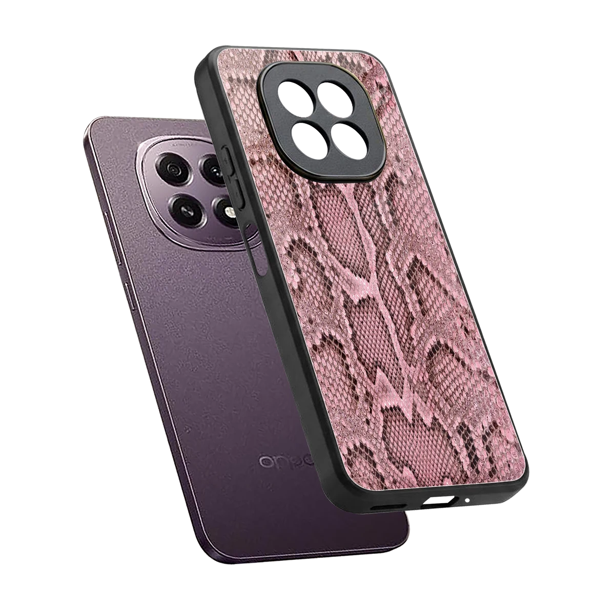 Blush Snake sleek oppo f29 5g cover with tempered glass back and TPU edges