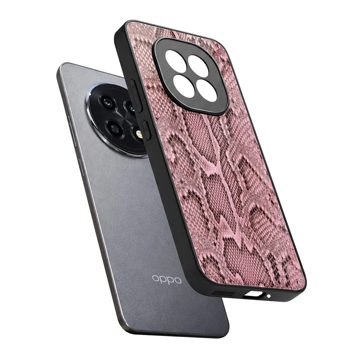 Blush Snake sleek oppo f29 pro 5g cover with tempered glass back and TPU edges