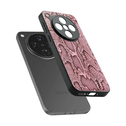 Blush Snake sleek oppo find x8 cover with tempered glass back and TPU edges