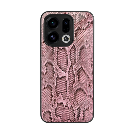 Blush Snake back phone cover | glass case for oppo find x9