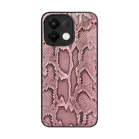 Blush Snake back phone cover | glass case for oppo k13 5g