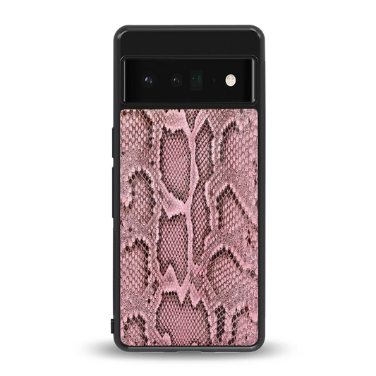 Blush Snake back phone cover | glass case for google pixel 6 pro