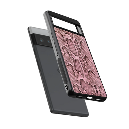 Blush Snake sleek google pixel 6 pro cover with tempered glass back and TPU edges
